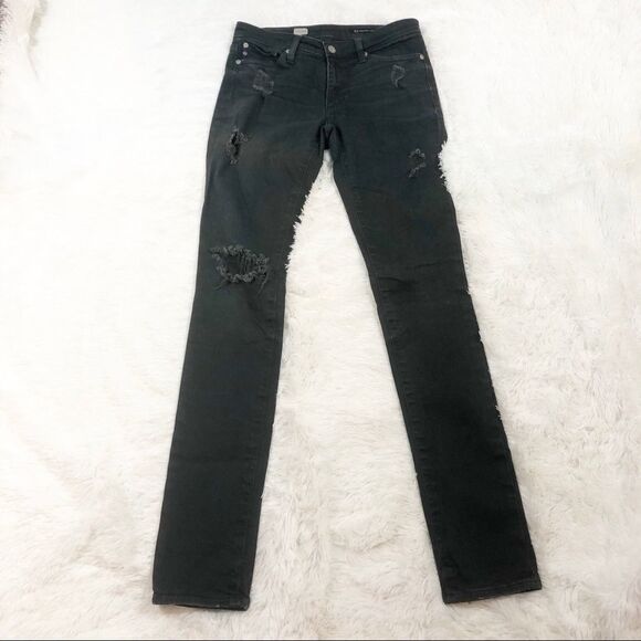 Adriano Goldschmied destroyed black skinny jeans - Picture 1 of 9